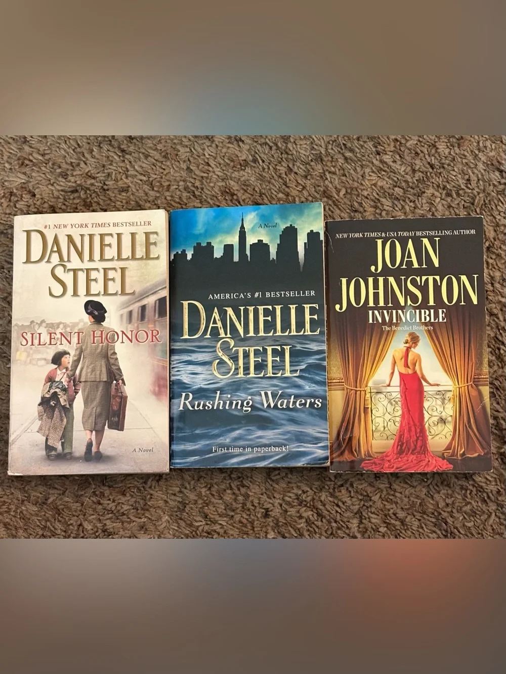 Three Paperback Novels - Danielle Steel & Joan Johnston. GUC.